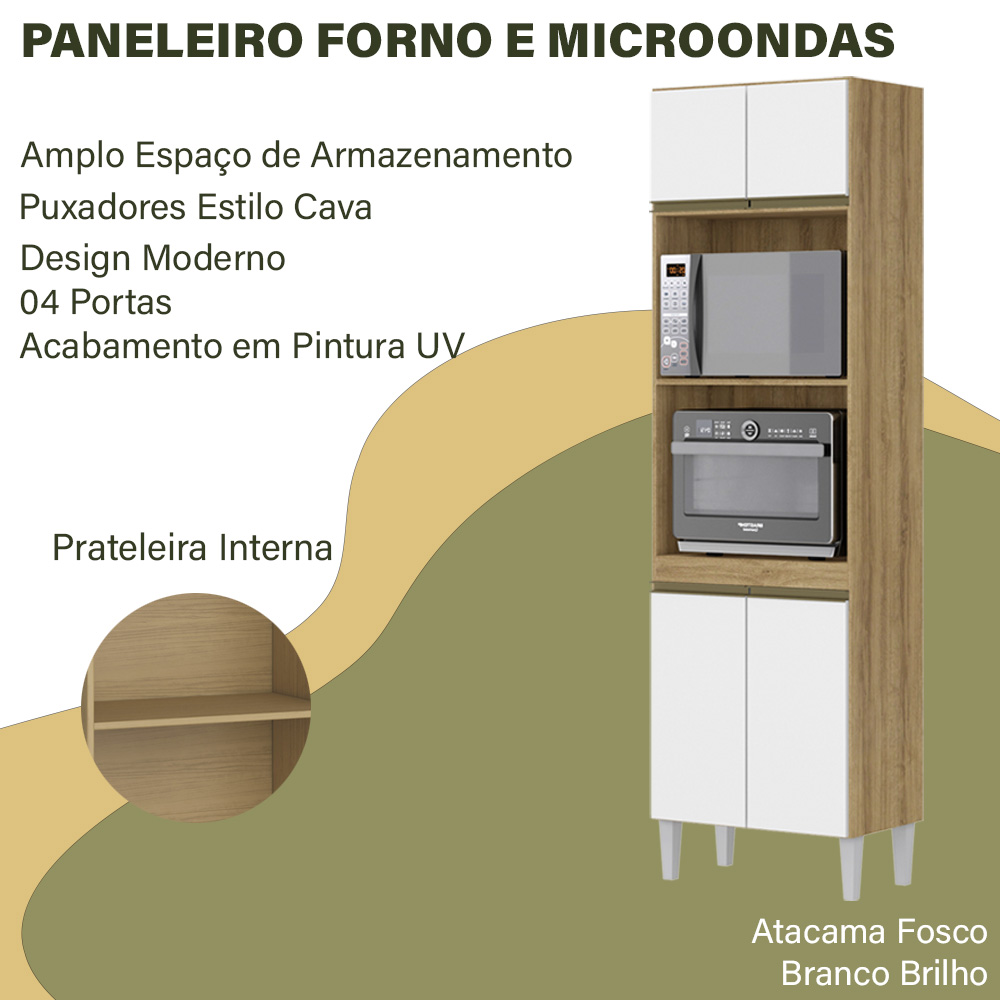 Paneleiro 04 Portas 60,5cm 2002100 Atacama Branco ARMoveis