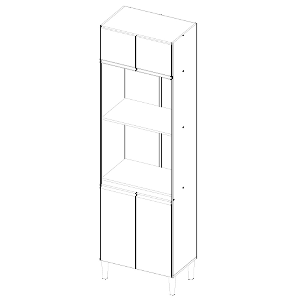Paneleiro 04 Portas 60,5cm 2002100 Atacama Branco ARMoveis