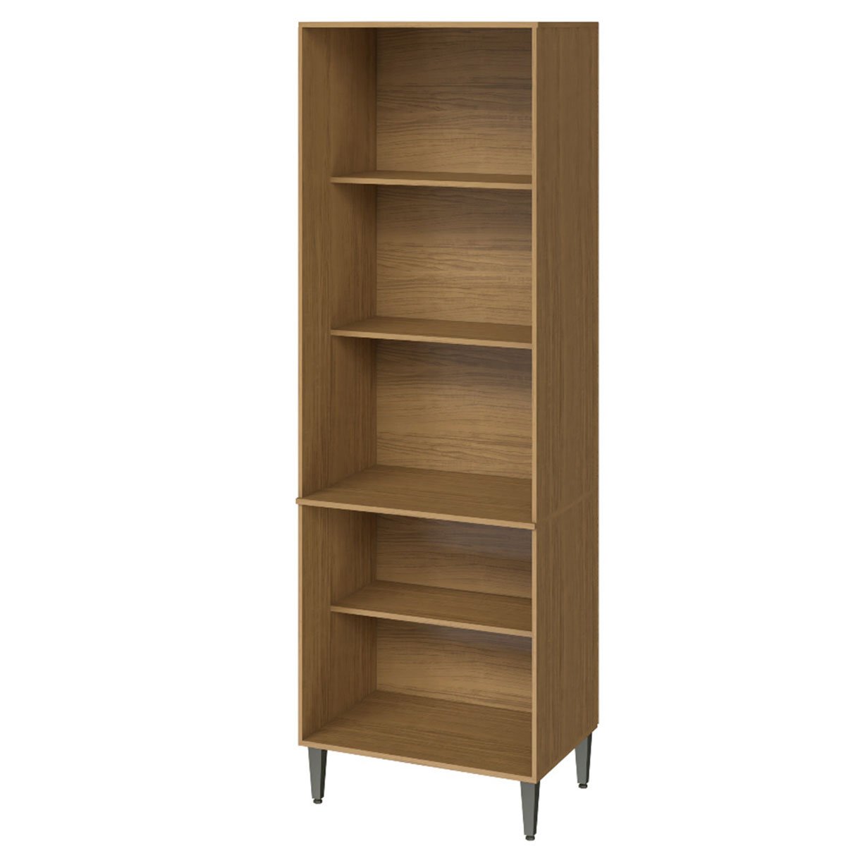 Paneleiro 4 Portas 100% MDF com Vidro E 4 Prateleiras Luna Atacama/Branco