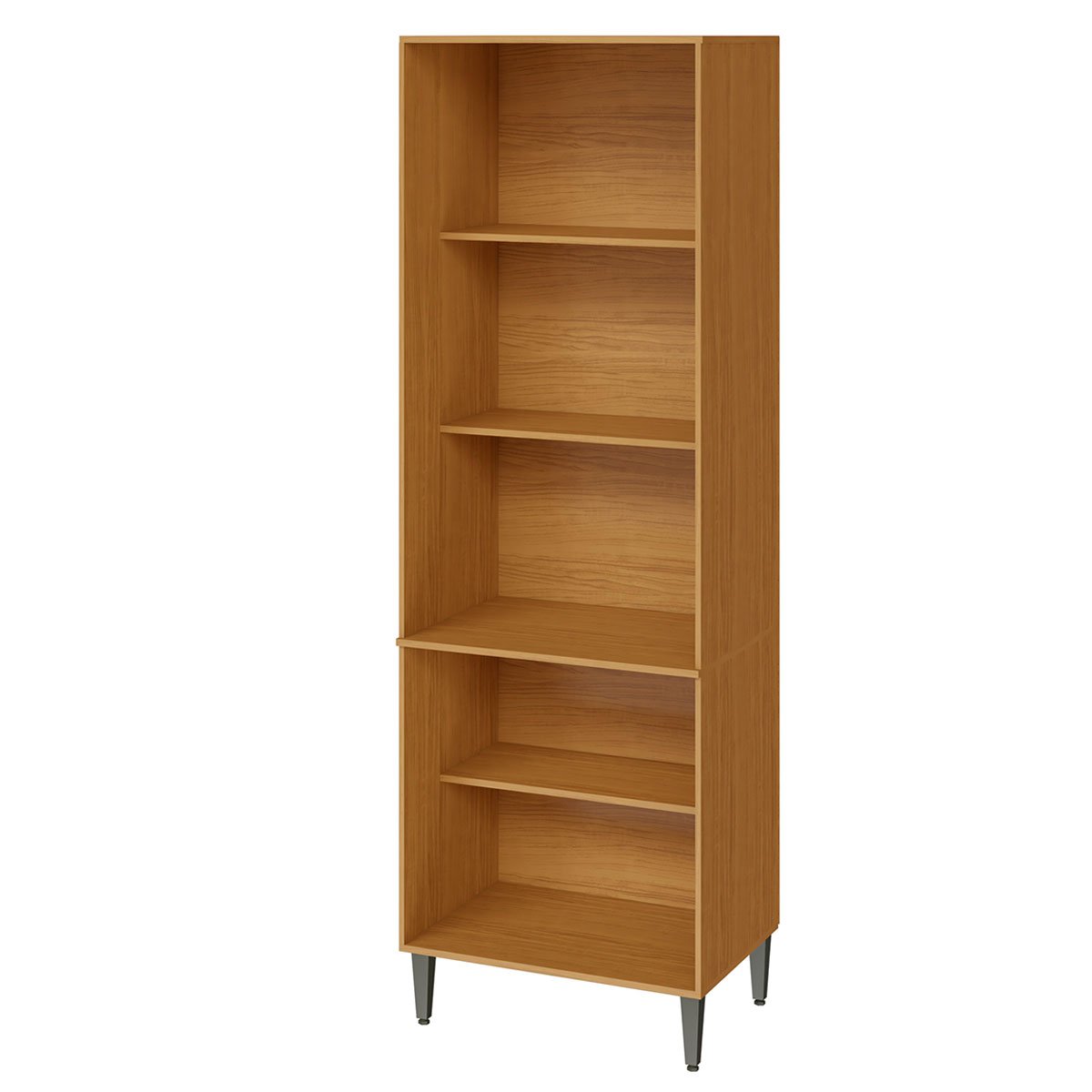 Paneleiro 4 Portas 100% MDF com Vidro E 4 Prateleiras Luna Cinamomo/Branco