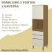 Paneleiro Microondas 02 Portas 02 Gavetas 2005801 Atacama Branco ARMoveis