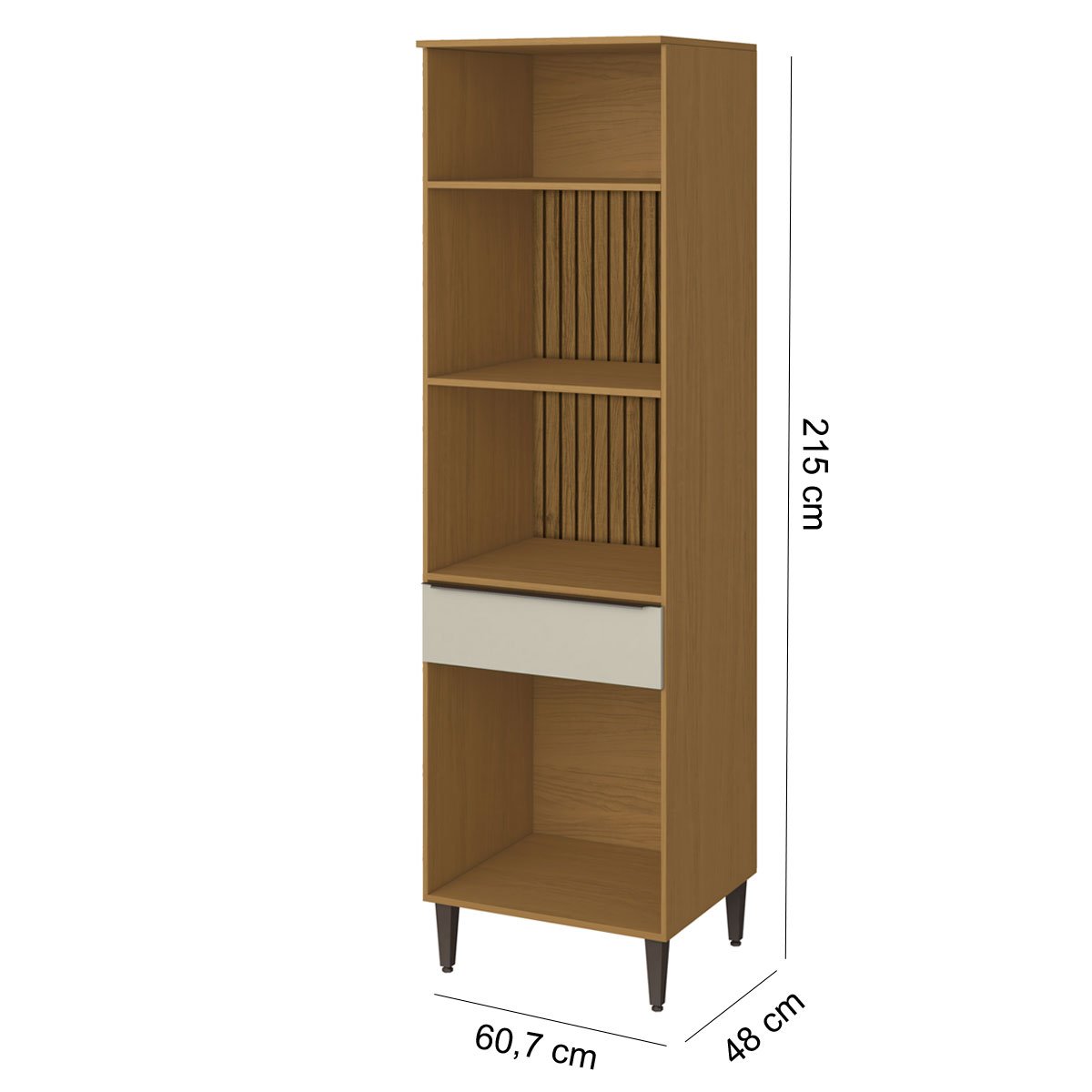 Paneleiro para Cozinha 2 Portas 1 Gaveta c/ nicho para 2 microondas Raiar