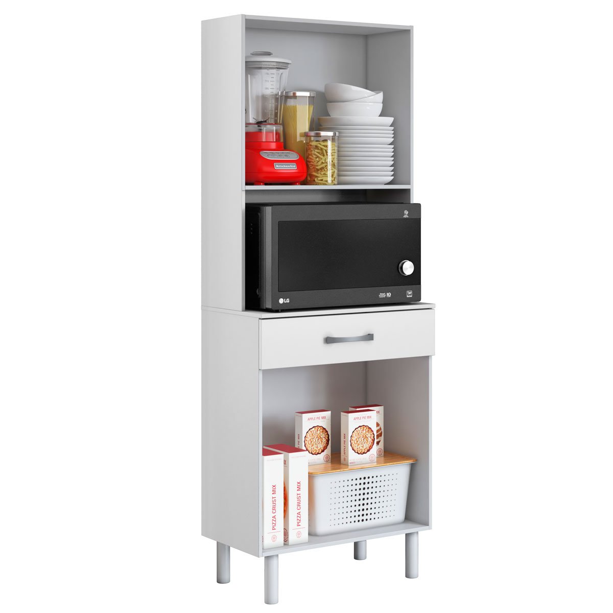 Paneleiro para Cozinha 4 Portas 1 Gaveta Ângelo