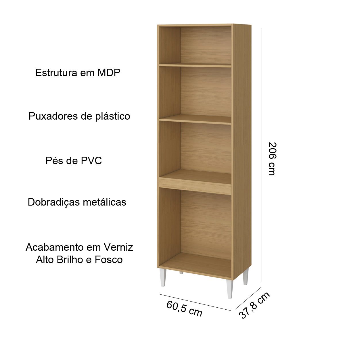 Paneleiro para Cozinha 4 Portas c/ 2 Nichos para microondas Nevasca