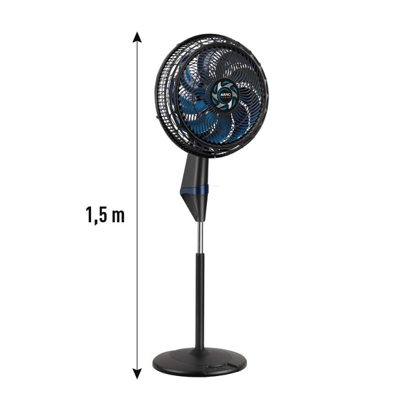 Ventilador de Coluna Arno 40cm  Chumbo e Azul VE98 220v