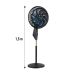 Ventilador de Coluna Arno 40cm 127V (110V) Chumbo e Azul VE98