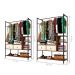 Araras de Roupas Industriais Jogo Potts Preto Canela Off White