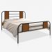 Cama Iron Casal Vintage Preto Canela