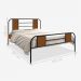 Cama Iron Casal Vintage Preto Canela