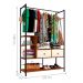 Closet Estilo Industrial Guarda Roupa Arara Canela Off White