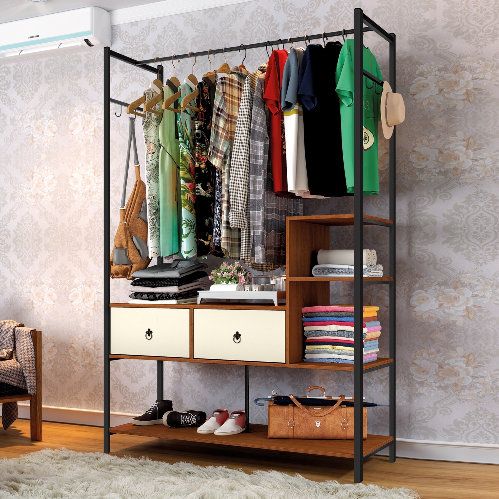 Closet Industrial Magali Preto Canela Off White