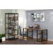 Conjunto Mesa Estante para Escritório Apolo Preto Canela