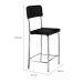 Conjunto com 2 Banquetas Vintage Cromado e Preto