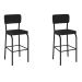 Conjunto com 2 Banquetas Vintage Preto