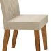 Conjunto de Mesa Retangular com Tampo de Vidro Off White Viena e 4 Cadeiras Luna Veludo Bege e Canela Rústico