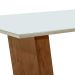 Conjunto de Mesa Retangular com Tampo de Vidro Off White Viena e 6 Cadeiras Luna Veludo Bege e Canela Rústico