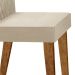 Conjunto de Mesa Retangular com Tampo de Vidro Off White Viena e 6 Cadeiras Luna Veludo Bege e Canela Rústico