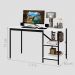 Home Office Vintage para Escritório Slim Mitian Preto e Branco