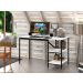 Home Office Vintage para Escritório Slim Mitian Preto e Branco