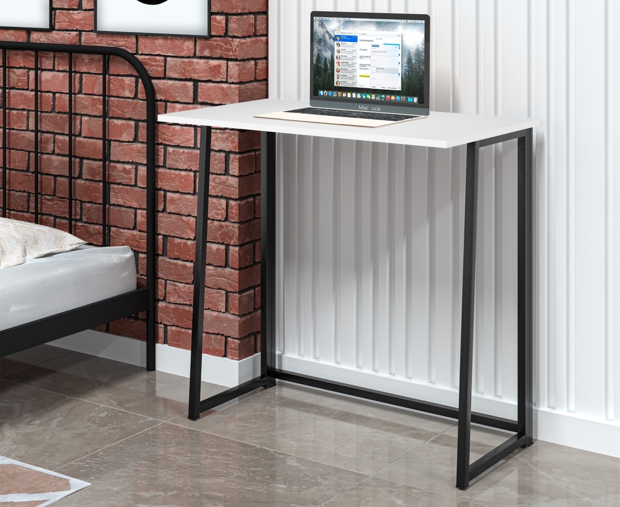 Home Office Vintage para Escritório Slim Syst Preto e Branco