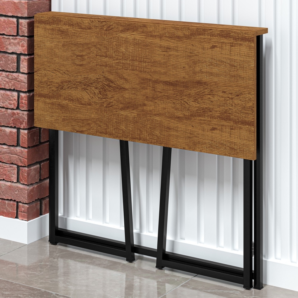 Home Office Vintage para Escritório Slim Syst Preto e Canela