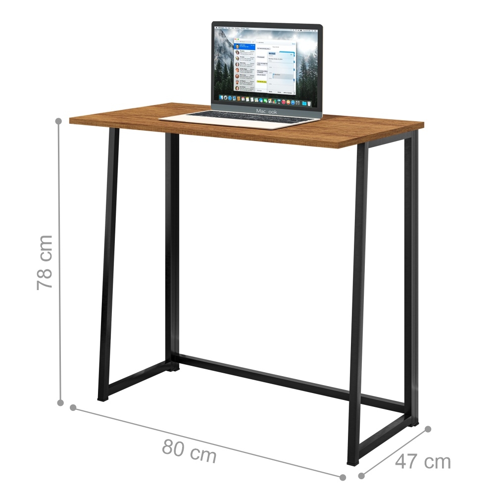 Home Office Vintage para Escritório Slim Syst Preto e Canela
