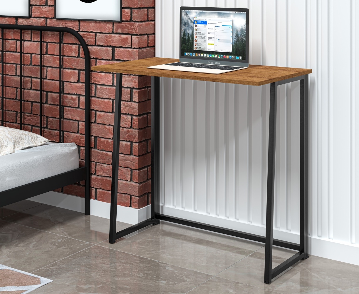 Home Office Vintage para Escritório Slim Syst Preto e Canela