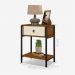 Jogo Mesinhas de Cabeceira Iron Vintage Preto Canela Off White