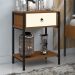 Jogo Mesinhas de Cabeceira Iron Vintage Preto Canela Off White