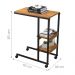 Mesa Industrial Auxiliar para Cama Miti Preto e Canela