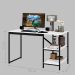 Mesa Industrial para Escritório Slim Bers Preto e Branco