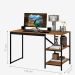 Mesa Industrial para Escritório Slim Bers Preto e Canela
