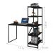 Mesa Industrial para Escritório com Prateleira Frist Preto
