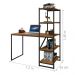 Mesa Industrial para Escritório com Prateleira Frist Preto e Canela