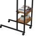 Mesa Lateral Fit Canela Rústico e Preta