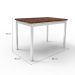 Mesa de Jantar Quadrada Riviera Cromada e Castanho 90 cm