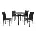 Mesa de Jantar Quadrada Riviera Preta 90 cm