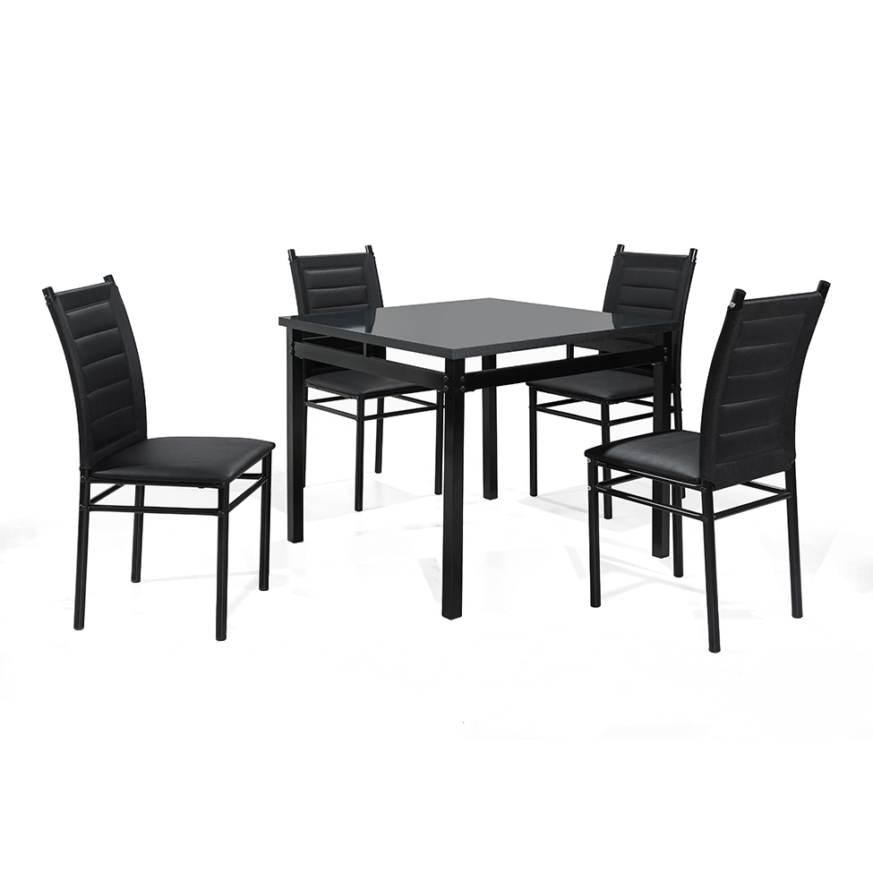 Mesa de Jantar Quadrada Riviera Preta 90 cm