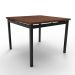 Mesa de Jantar Quadrada Riviera Preta e Castanho 90 cm