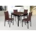Mesa de Jantar Quadrada Riviera Preta e Castanho 90 cm