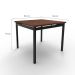 Mesa de Jantar Quadrada Riviera Preta e Castanho 90 cm