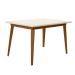 Mesa de Jantar Retangular Brasil Avelã e Off White 130 cm
