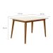 Mesa de Jantar Retangular Brasil Avelã e Off White 130 cm