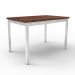 Mesa de Jantar Retangular Riviera Cromada e Castanho 120 cm