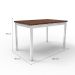 Mesa de Jantar Retangular Riviera Cromada e Castanho 120 cm