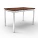 Mesa de Jantar Retangular Riviera Cromada e Castanho 160 cm