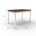 Mesa de Jantar Retangular Riviera Cromada e Castanho 160 cm