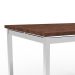 Mesa de Jantar Retangular Riviera Cromada e Castanho 160 cm