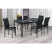 Mesa de Jantar Retangular Riviera Preta 160 cm