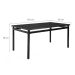 Mesa de Jantar Retangular Riviera Preta 160 cm